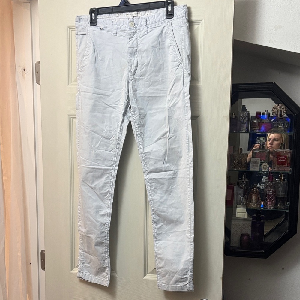 Denim & Flower Silver Chinos Relaxed Fit